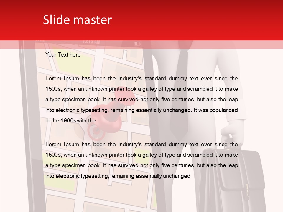 Grey Travel Character PowerPoint Template