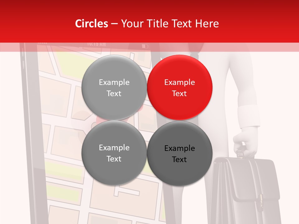 Grey Travel Character PowerPoint Template