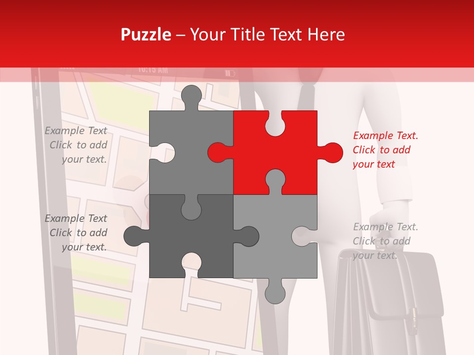 Grey Travel Character PowerPoint Template