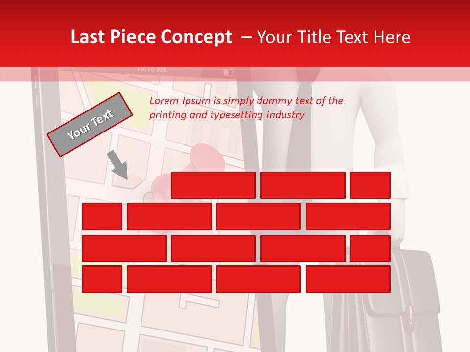 Grey Travel Character PowerPoint Template