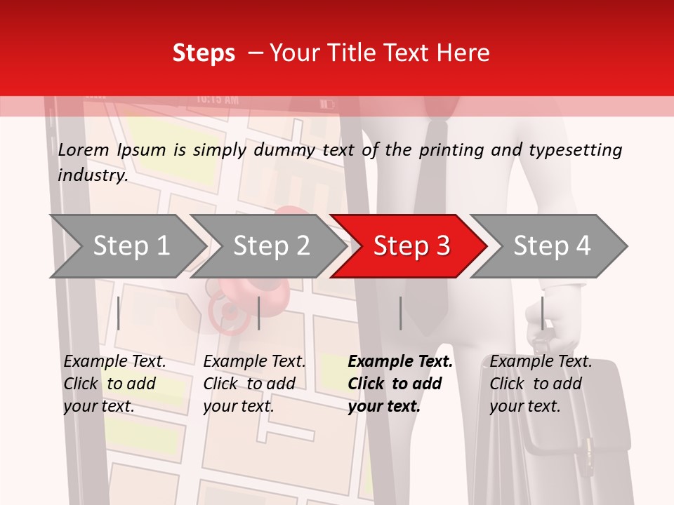 Grey Travel Character PowerPoint Template