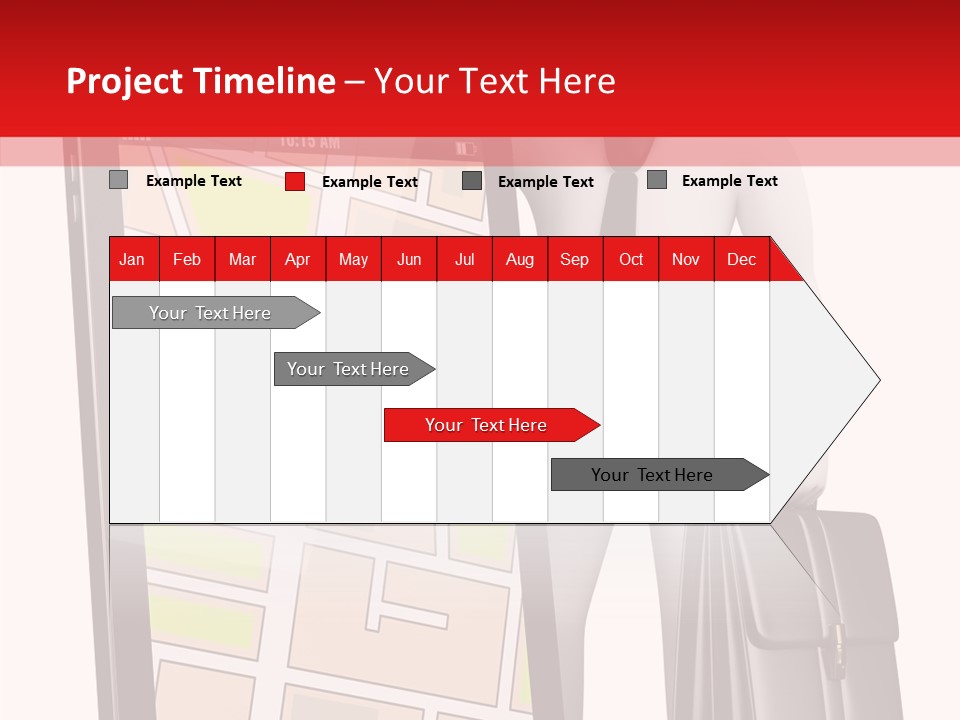Grey Travel Character PowerPoint Template