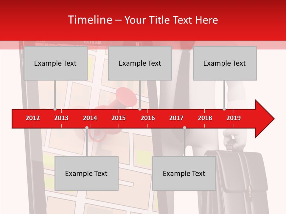 Grey Travel Character PowerPoint Template
