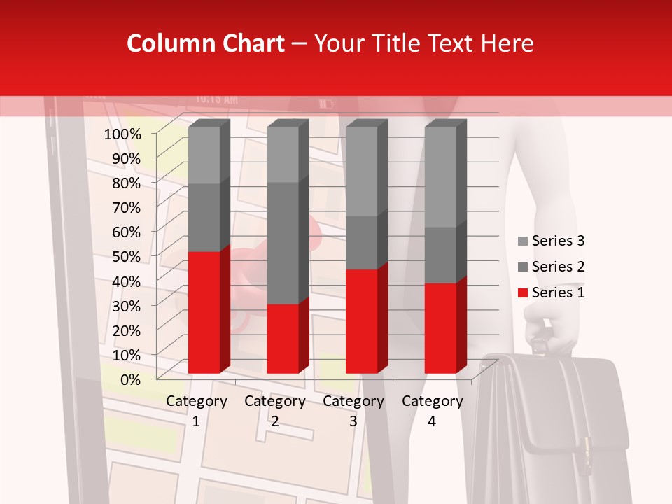 Grey Travel Character PowerPoint Template
