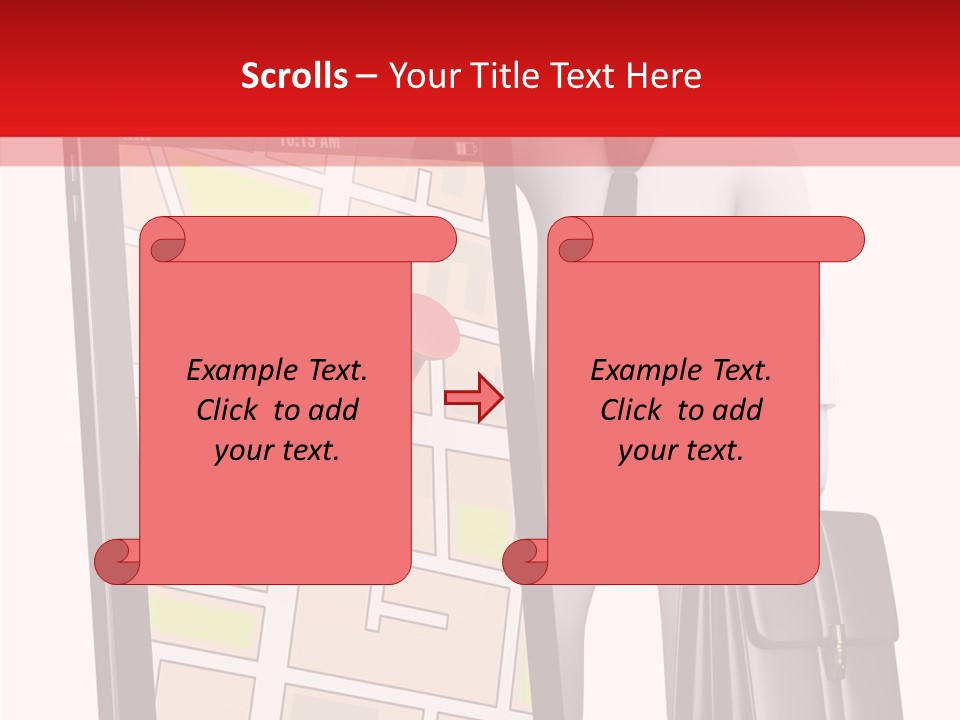 Grey Travel Character PowerPoint Template