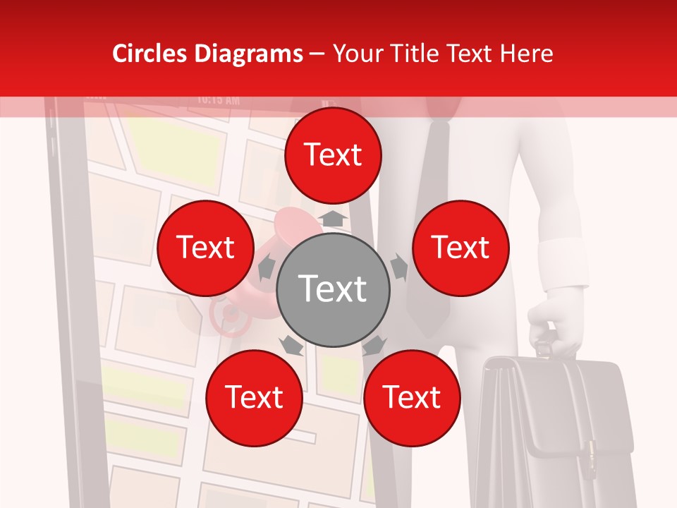 Grey Travel Character PowerPoint Template