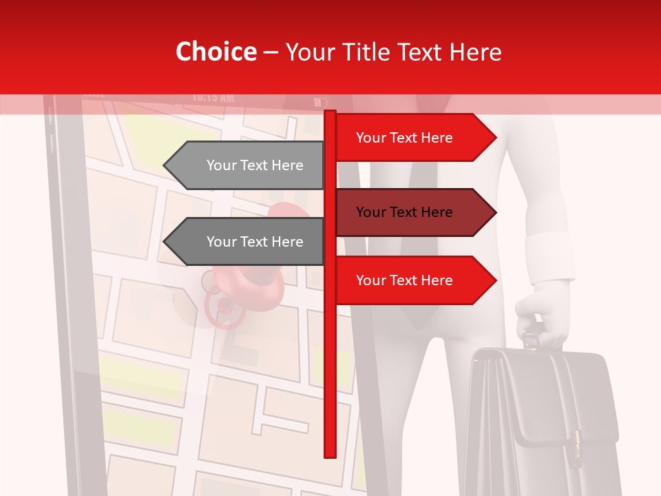 Grey Travel Character PowerPoint Template