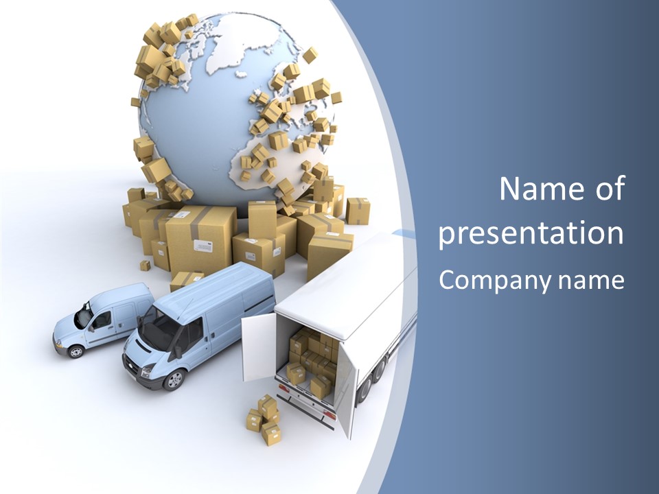 Global Business Van Business PowerPoint Template