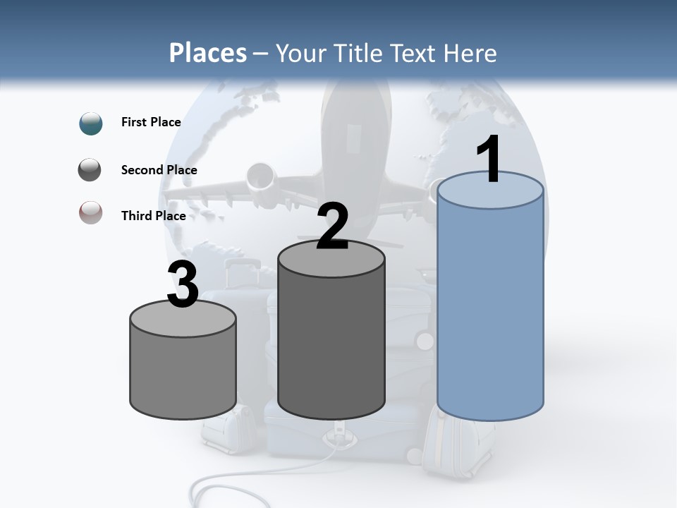 Flight Luggage Briefcase PowerPoint Template