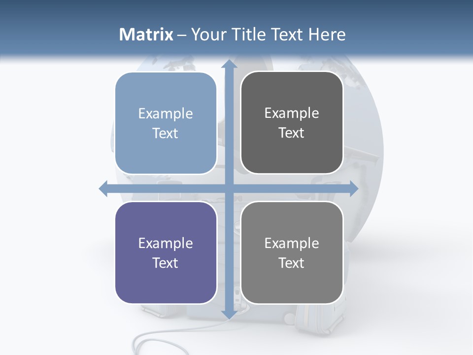 Flight Luggage Briefcase PowerPoint Template