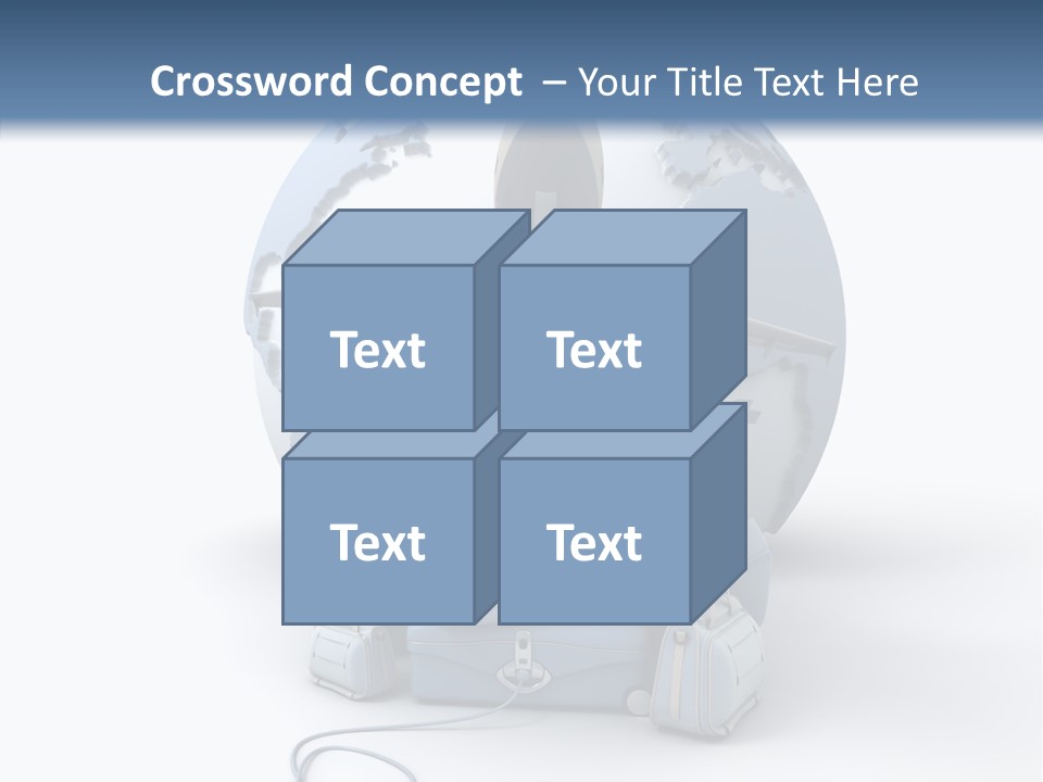 Flight Luggage Briefcase PowerPoint Template