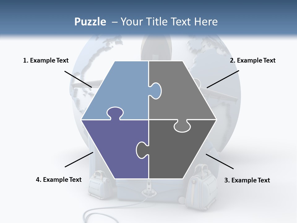 Flight Luggage Briefcase PowerPoint Template