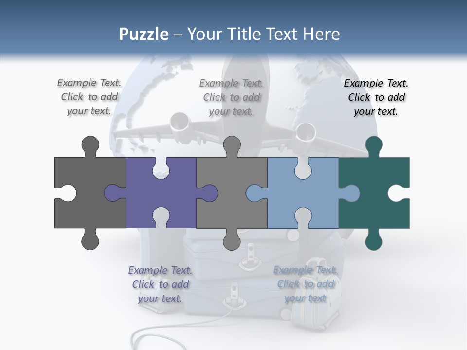 Flight Luggage Briefcase PowerPoint Template