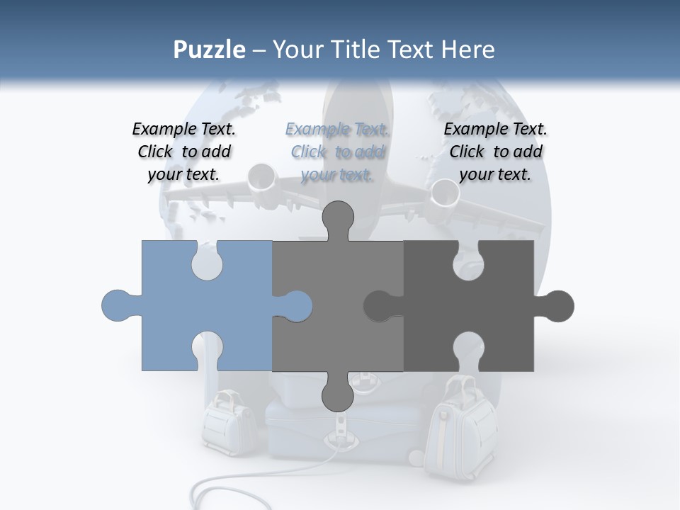 Flight Luggage Briefcase PowerPoint Template