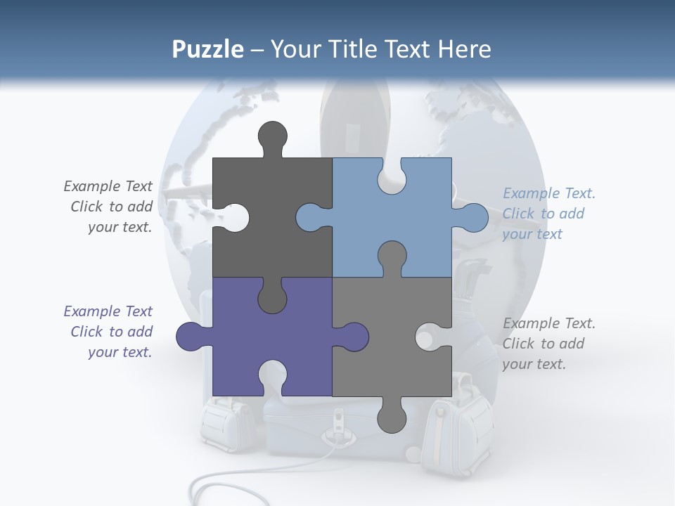 Flight Luggage Briefcase PowerPoint Template