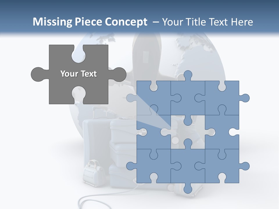 Flight Luggage Briefcase PowerPoint Template