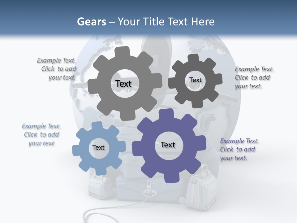 Flight Luggage Briefcase PowerPoint Template
