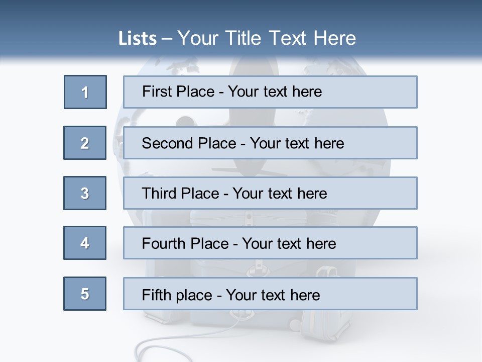 Flight Luggage Briefcase PowerPoint Template