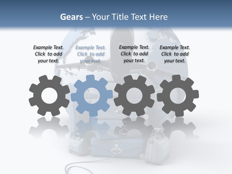 Flight Luggage Briefcase PowerPoint Template