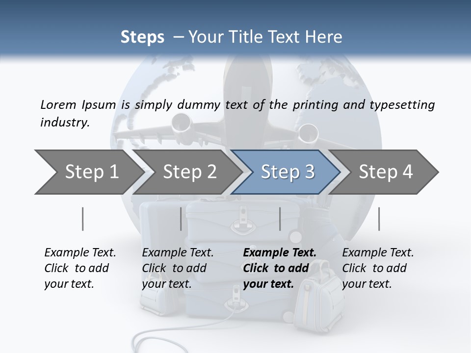 Flight Luggage Briefcase PowerPoint Template