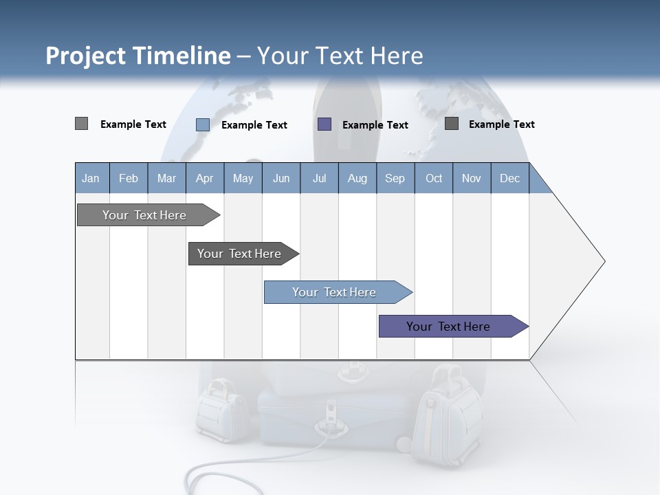 Flight Luggage Briefcase PowerPoint Template