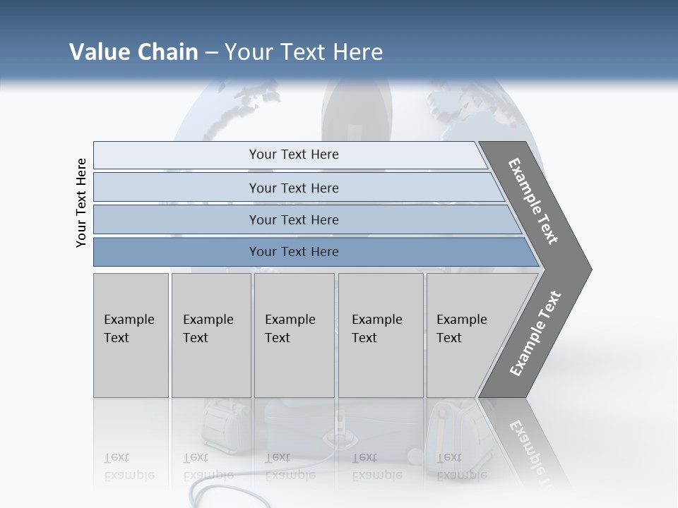 Flight Luggage Briefcase PowerPoint Template