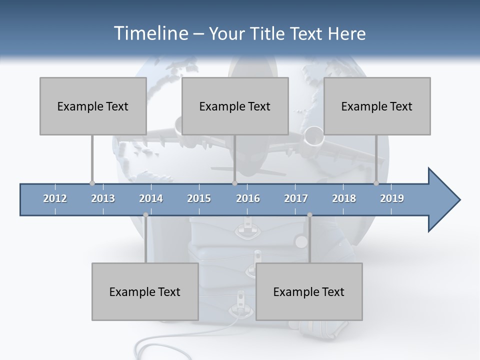 Flight Luggage Briefcase PowerPoint Template