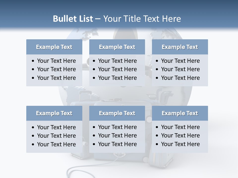 Flight Luggage Briefcase PowerPoint Template