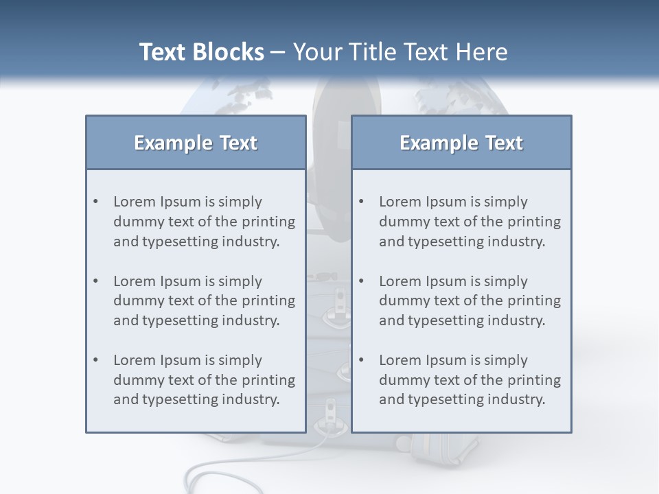 Flight Luggage Briefcase PowerPoint Template
