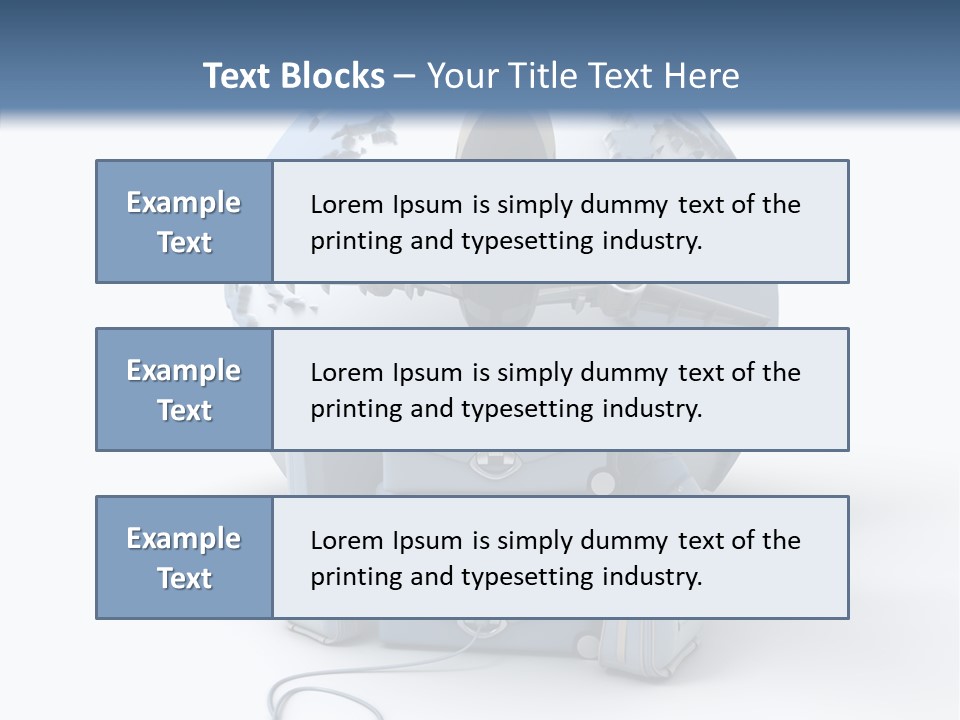 Flight Luggage Briefcase PowerPoint Template