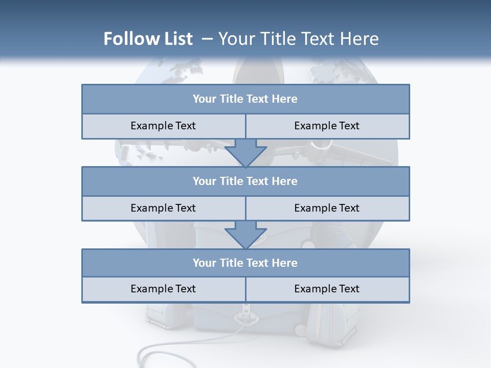 Flight Luggage Briefcase PowerPoint Template