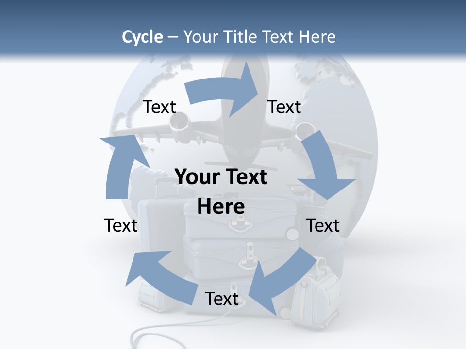 Flight Luggage Briefcase PowerPoint Template