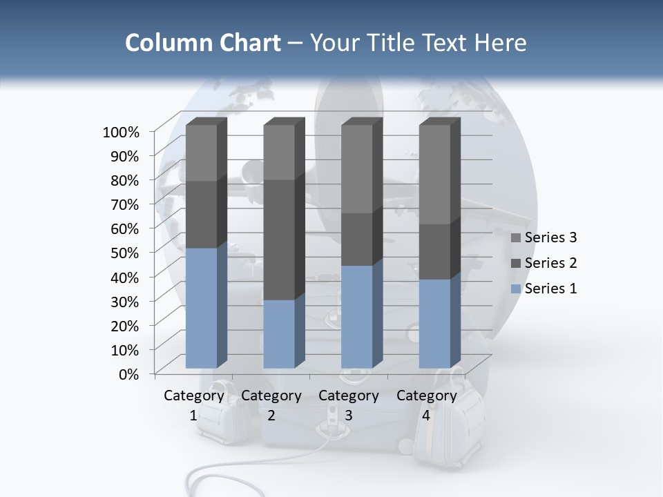 Flight Luggage Briefcase PowerPoint Template