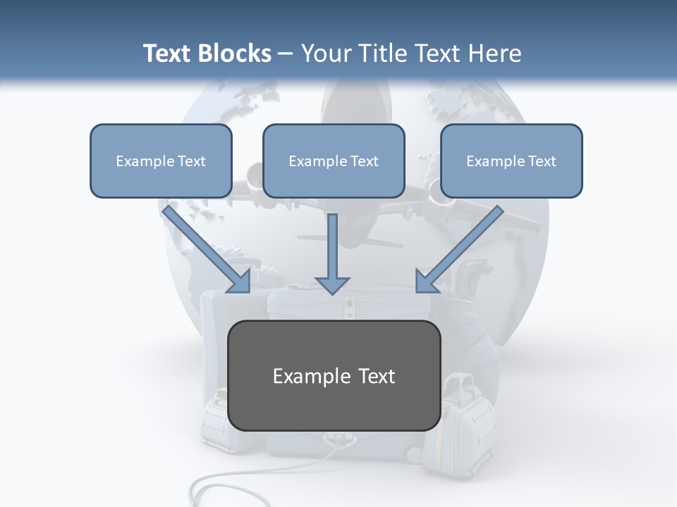 Flight Luggage Briefcase PowerPoint Template