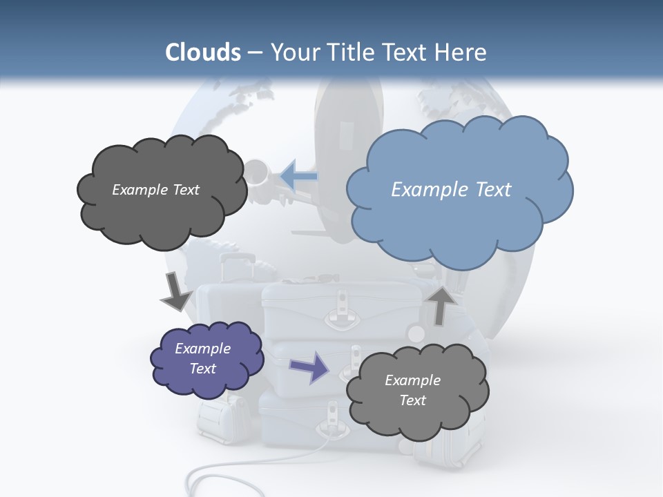 Flight Luggage Briefcase PowerPoint Template