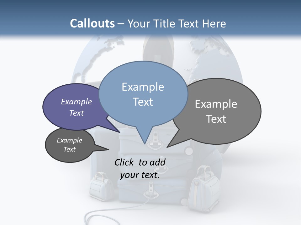Flight Luggage Briefcase PowerPoint Template