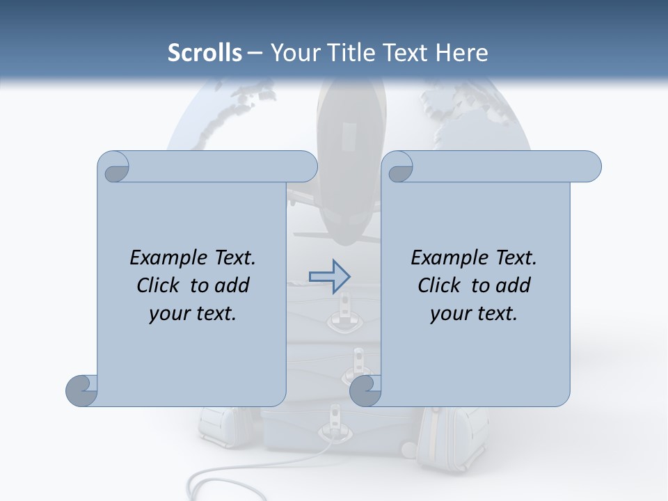 Flight Luggage Briefcase PowerPoint Template