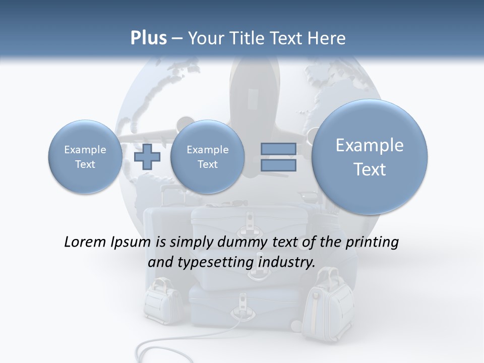 Flight Luggage Briefcase PowerPoint Template
