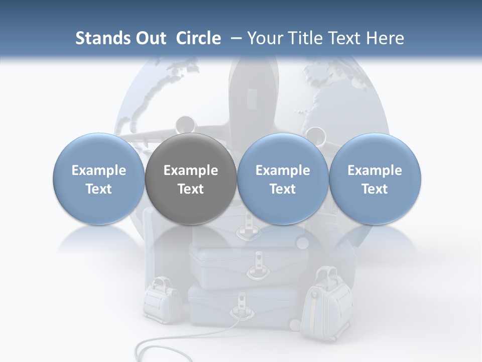 Flight Luggage Briefcase PowerPoint Template