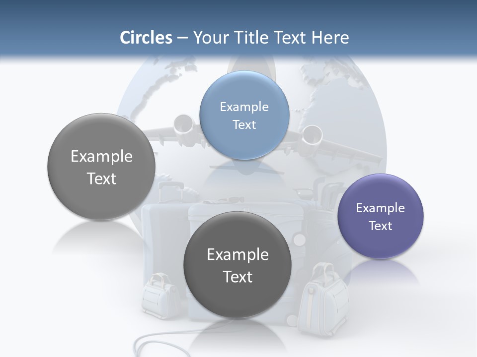 Flight Luggage Briefcase PowerPoint Template