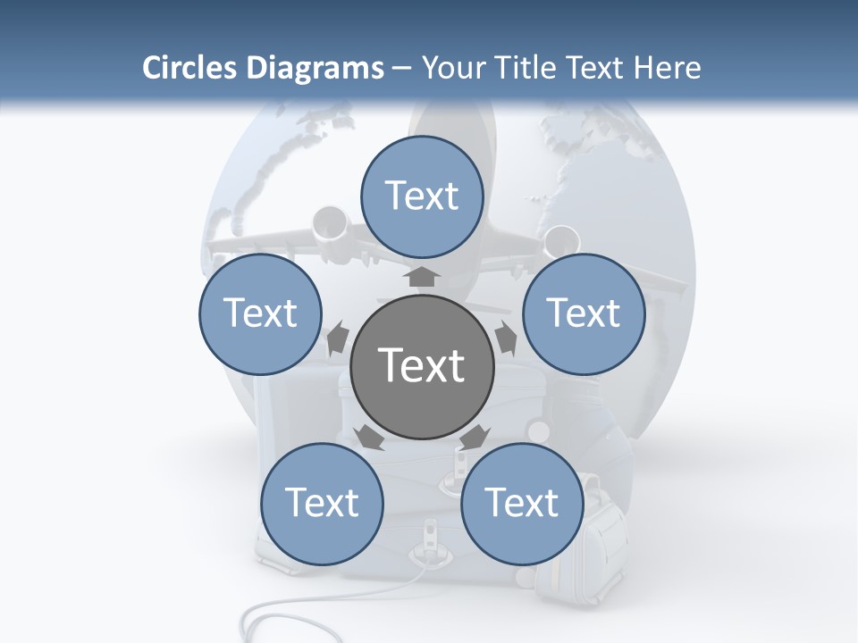 Flight Luggage Briefcase PowerPoint Template