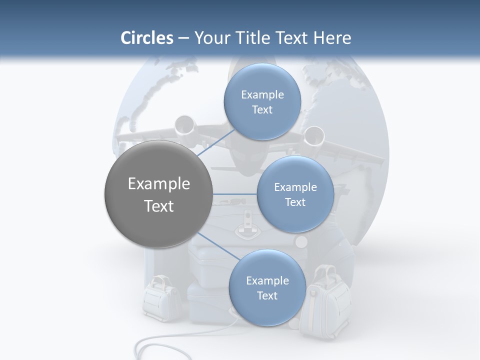 Flight Luggage Briefcase PowerPoint Template