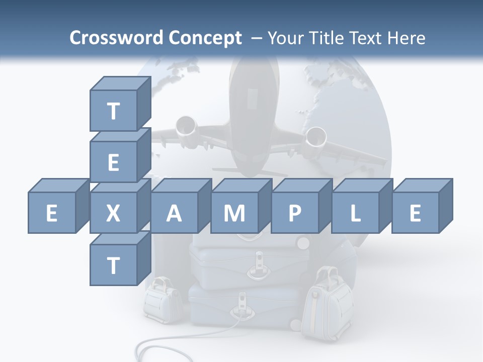 Flight Luggage Briefcase PowerPoint Template
