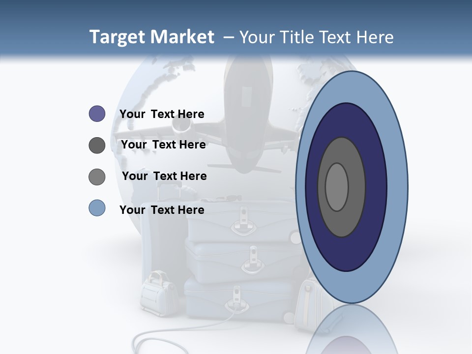 Flight Luggage Briefcase PowerPoint Template