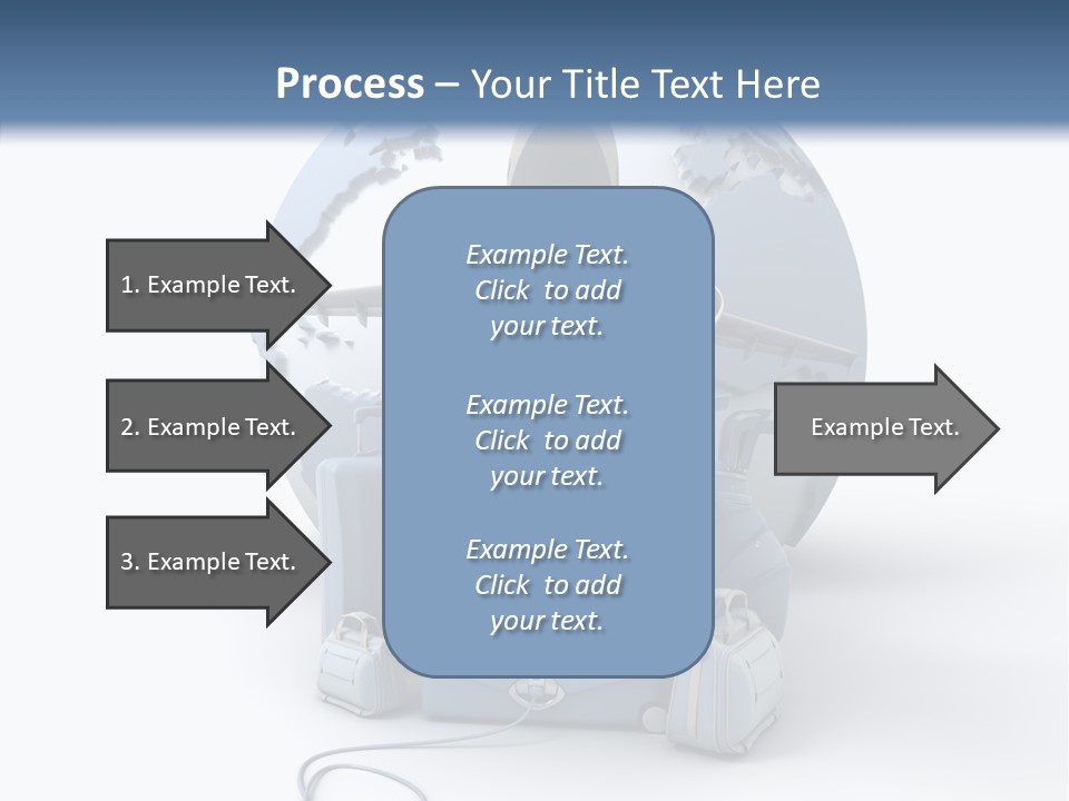 Flight Luggage Briefcase PowerPoint Template