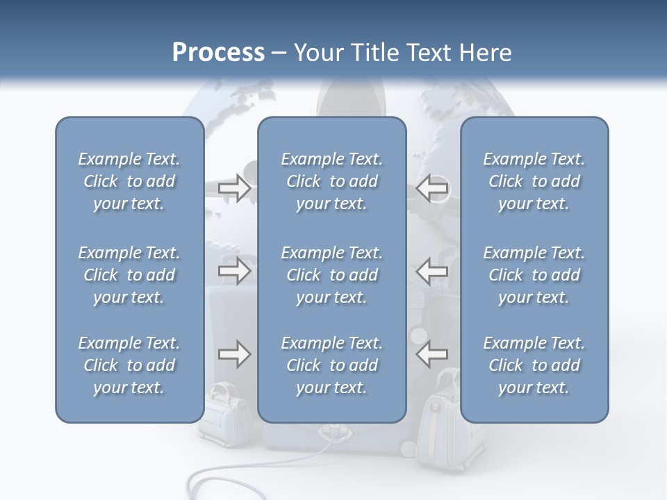 Flight Luggage Briefcase PowerPoint Template