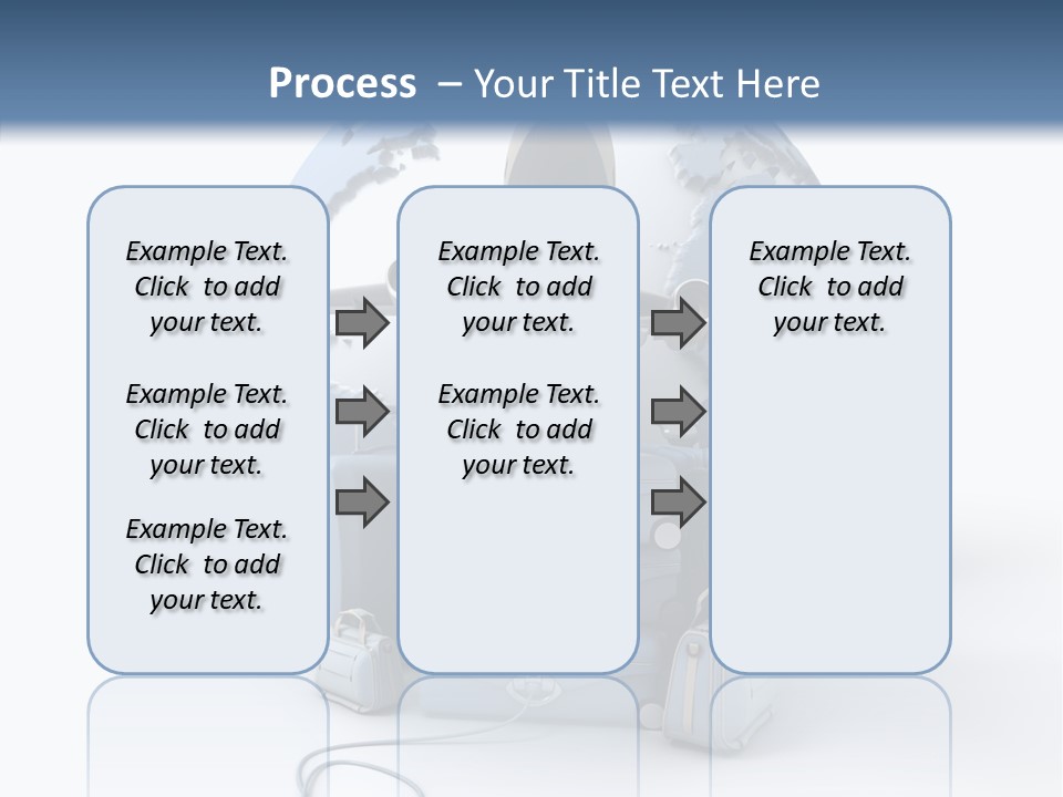 Flight Luggage Briefcase PowerPoint Template