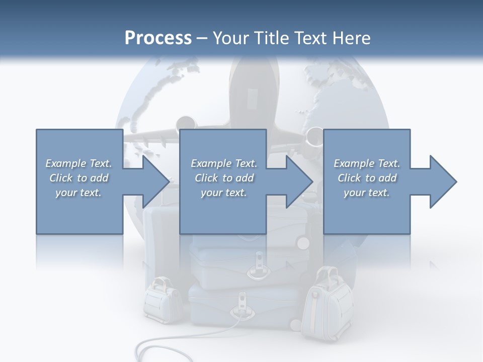Flight Luggage Briefcase PowerPoint Template