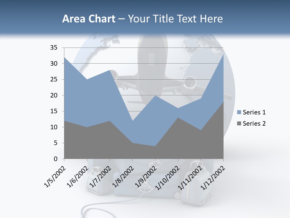 Flight Luggage Briefcase PowerPoint Template