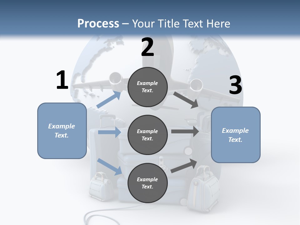 Flight Luggage Briefcase PowerPoint Template